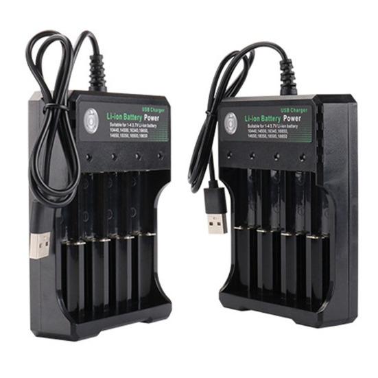 Universal Smart Rechargeable Li-ion Battery Charger for 18650 18500 16340 14500