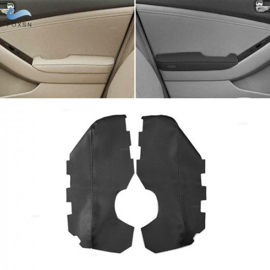 2007-2012 Nissan Altima Передняя Дверная Панель Подлокотник Кожаная Накладка | Черный | 2 шт. | Для Nissan Altima | 1 год | Китай