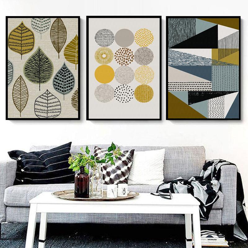 Abstract Wall Art Geometric Canvas Painting Nordic Posters and Prints Wall Art Pictures for Living Room Home Decoration No Frame