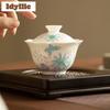 130ml Japanese Arita Ware Hand-painted Gaiwan Creative Tea Tureen Tea Bowl With Lid Kit Tea Making Cover Bowl Cha Supplies Gift