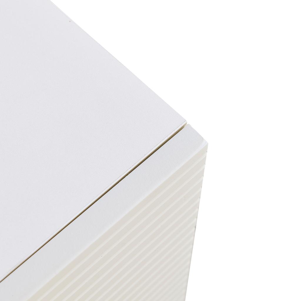 Modern White Sideboard Made of MDF with Zinc Alloy Handles & Steel Legs – Stylish Storage Furniture for Living Room, Bedroom & Hallway