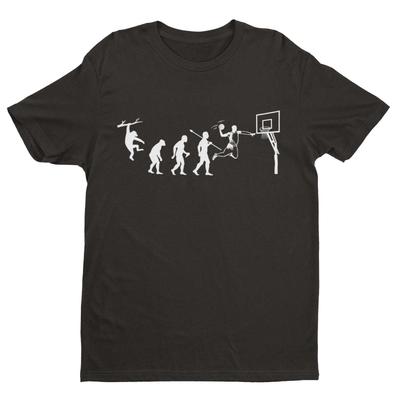 The Evolution Of BASKETBALL T Shirt Funny Ape To Man Darwin Hoop Gift Idea
