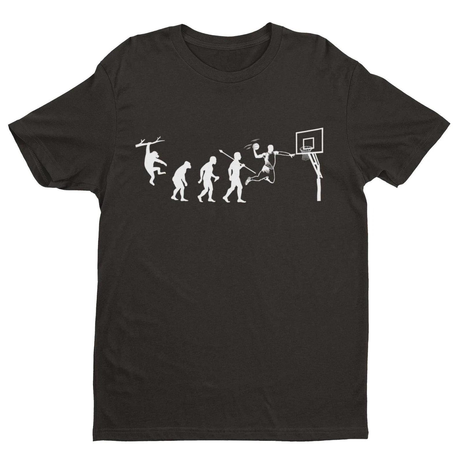 The Evolution Of BASKETBALL T Shirt Funny Ape To Man Darwin Hoop Gift Idea M
