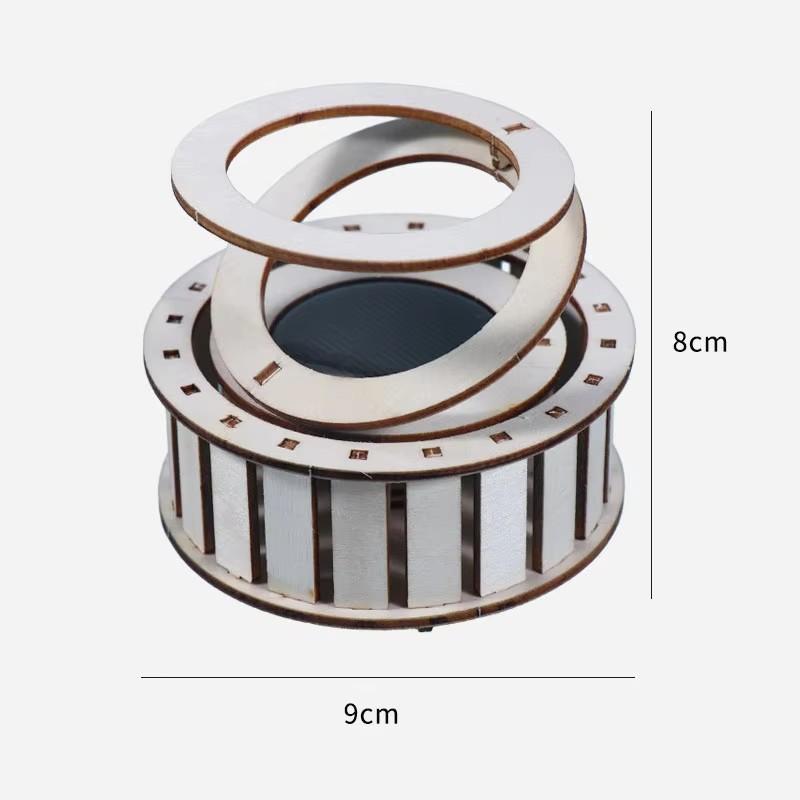Solar powered double ring toys children's technology small production inventions scientific experiments handmade DIY toys