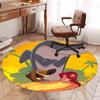 Tappeto Rotondo Stampato Zig & Sharko Tappeto per Sedia Tappeto per Area Tappetini per Ingresso, per Sedia da Ufficio Soggiorno Camera da Letto Cucina.