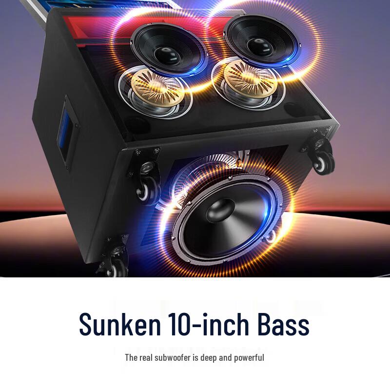 SAST 22-inch Portable Trolley Speaker with 10-inch Subwoofer (CN version)
