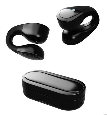 Kashimura Ear Wireless Earphones Ear Cuff Allows You To Hear Surrounding and Call [No Blocking] Open-Ear Style, Sound, AAC, Support, Black, BL-139