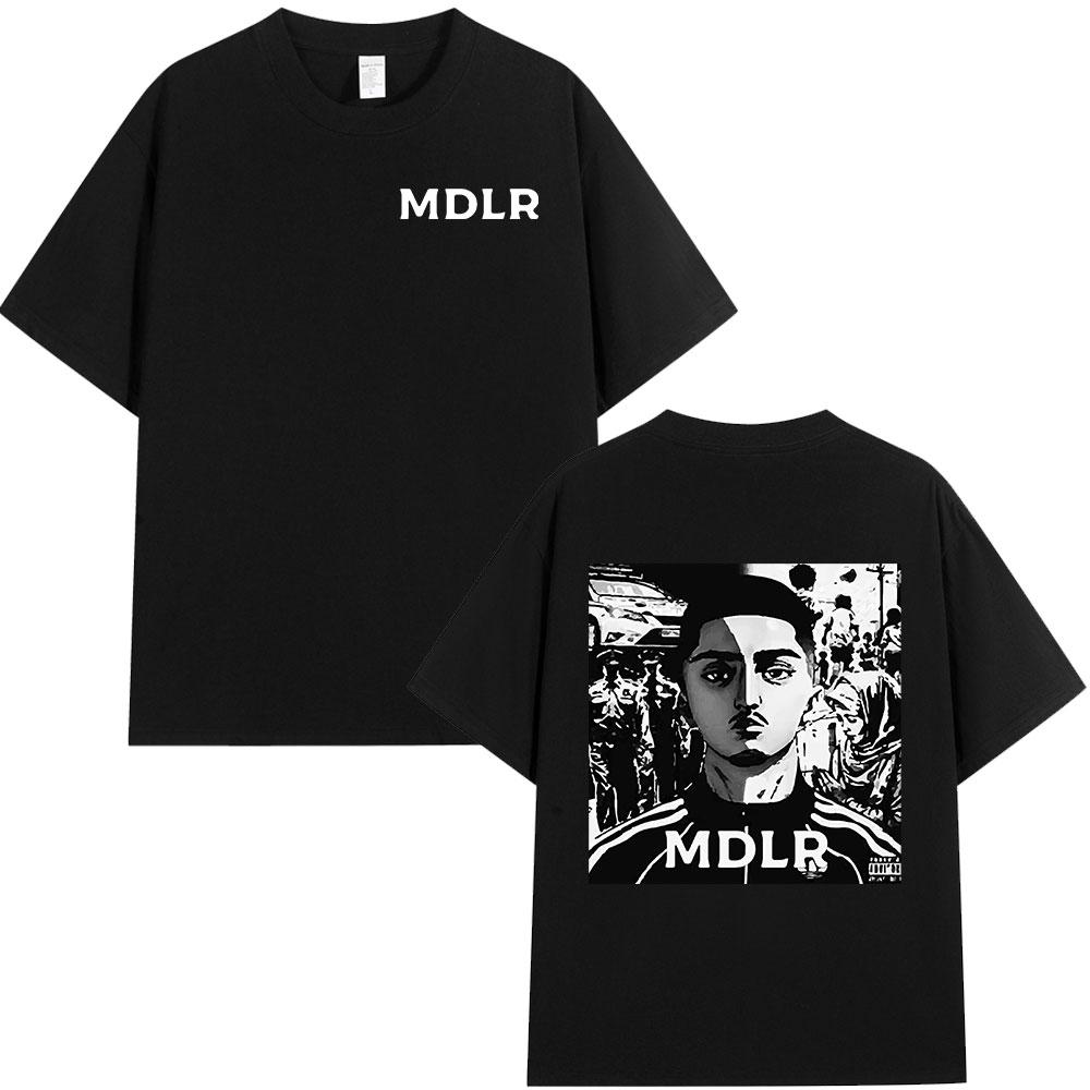 Rappare Morad M.D.L.R Grafisk T-shirt Herr Dam Kläder Mode Hip Hop Vintage T-shirt Bomull Oversize Kortärmad T-shirts