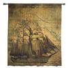 Vintage Sailing Ship Nautical Chiffon Sheer Curtains for Living Room Bedroom Decoration Window Voiles Tulle Curtain Drapes