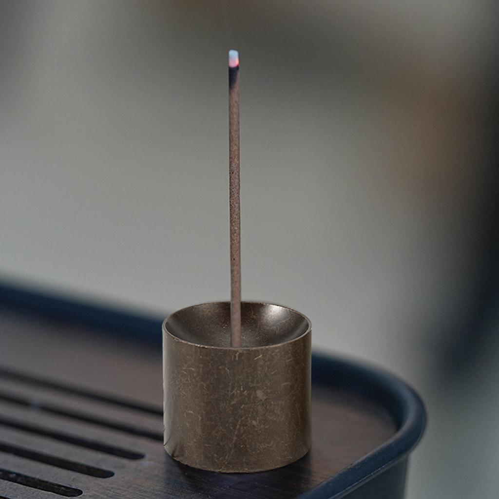 Elegant Brass Incenses Stick Burners with Ashes Catchers Tray for Meditation Home Decors Incenses Cones Holder Set