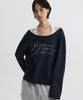 Diaeneseualumeon Loose Fit Shirred Long Sleeve Navy