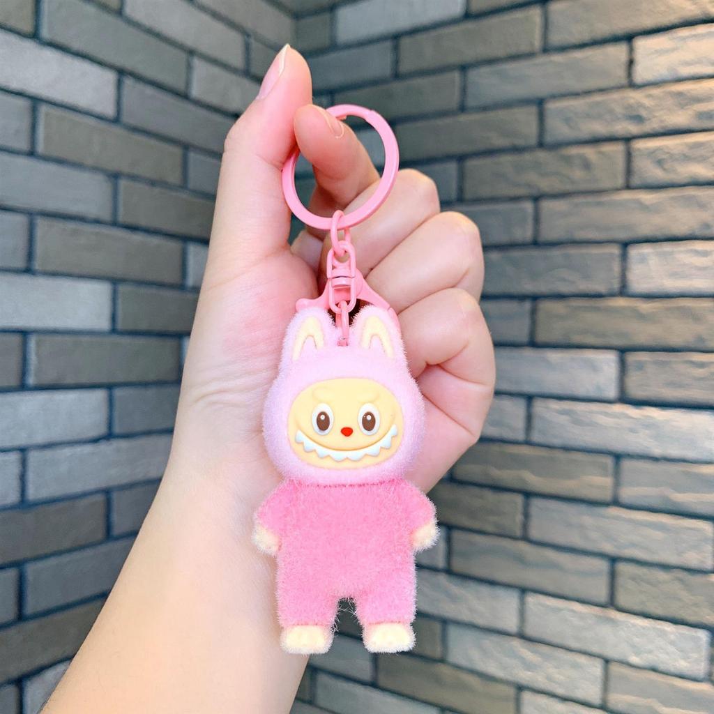 Kūrybingas animacinis drobės aksomo raktų pakabukas didelis porinis mielas kuprinės pakabukas lėlė dovana