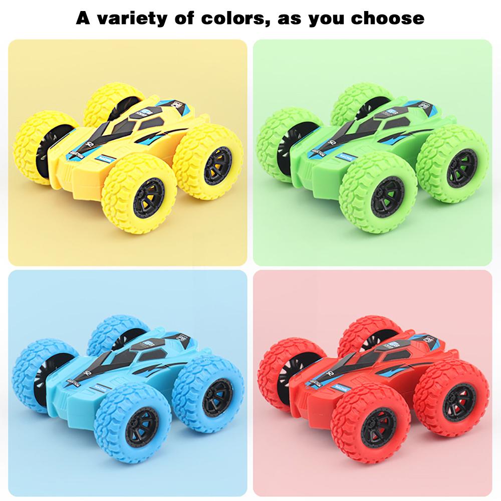 Mini Double-side Inertial Car Stunt 360° Flip Childs Puzzle Toy Car Indoor Outdoor Power Climbing Car Anti-fall Off-road Vehicle