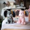 Kawaii Abgestuftes Elefantenspielzeug Stofftier Plüschtier Tierpuppe Für Kinder White Elephant Spielzeug Cartoon Für Mädchen Niedliche Spielsachen zum Verschenken