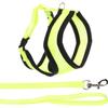 Cat Harness - FLAMINGO - Neon Yellow - Breathable Nylon - Adjustable Size - Leash Included