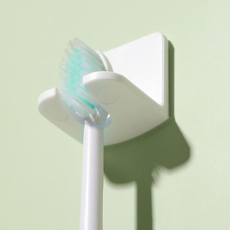 4PCS Toothbrush Holder Wall Mounted Electric Toothbrush Storage Rack Bathrooms Self Adhesive Single Hook Hanging Key Plug Holder