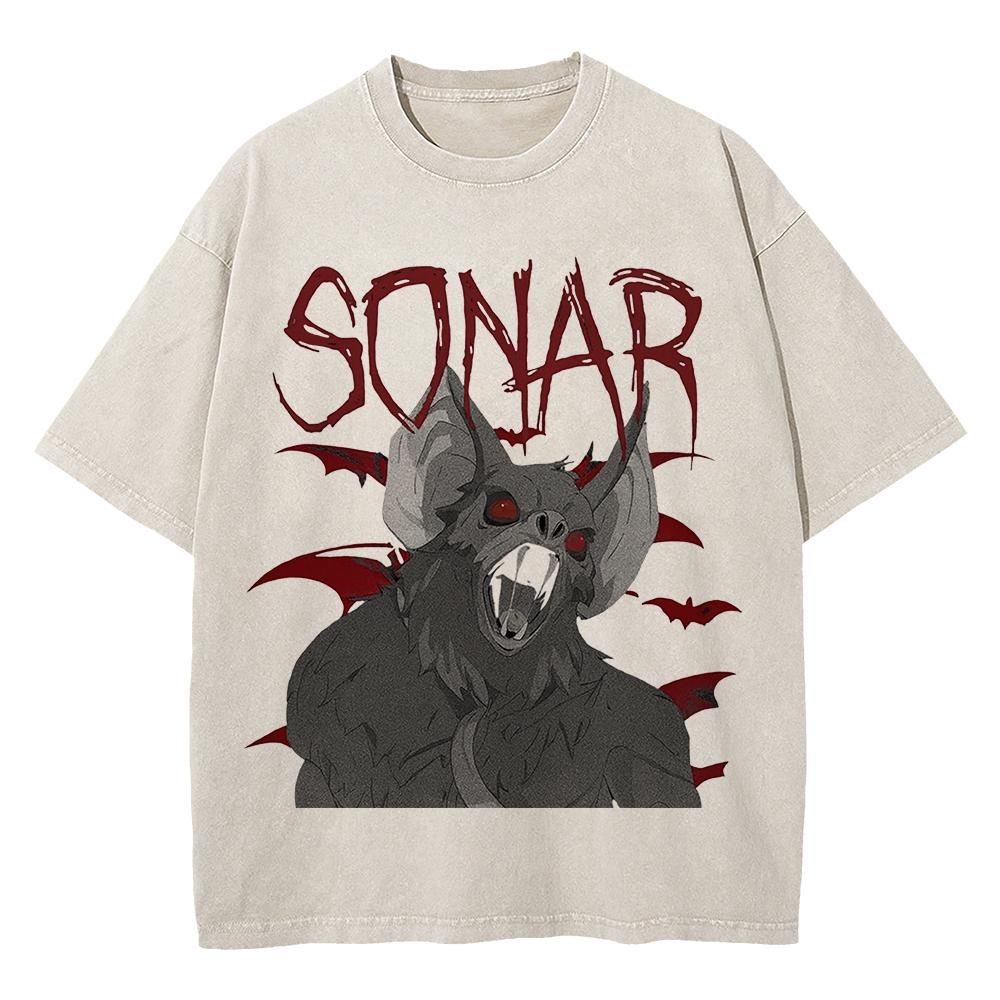 

Cotton Vintage Washed Dispatch SND Sonar T Shirt Fashion MenWomen Robert Robertson Beef Dog Mecha Man Loose Acid Wash Tees S