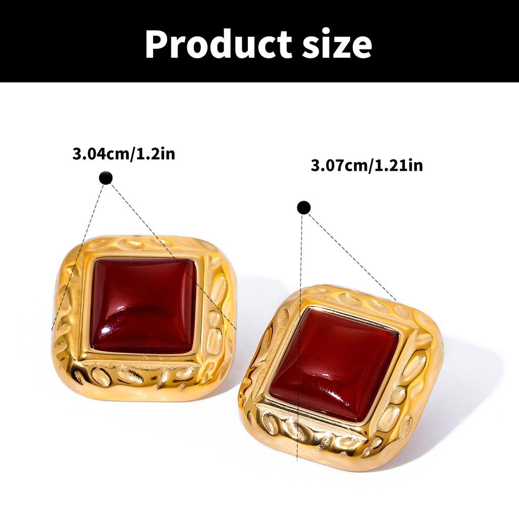 Elegante Ohrringe Stilvolle Quadratische Ohrringe Geometrischer Ohrschmuck Ohrstecker Geeignet für Trendige Studenten und Berufstätige