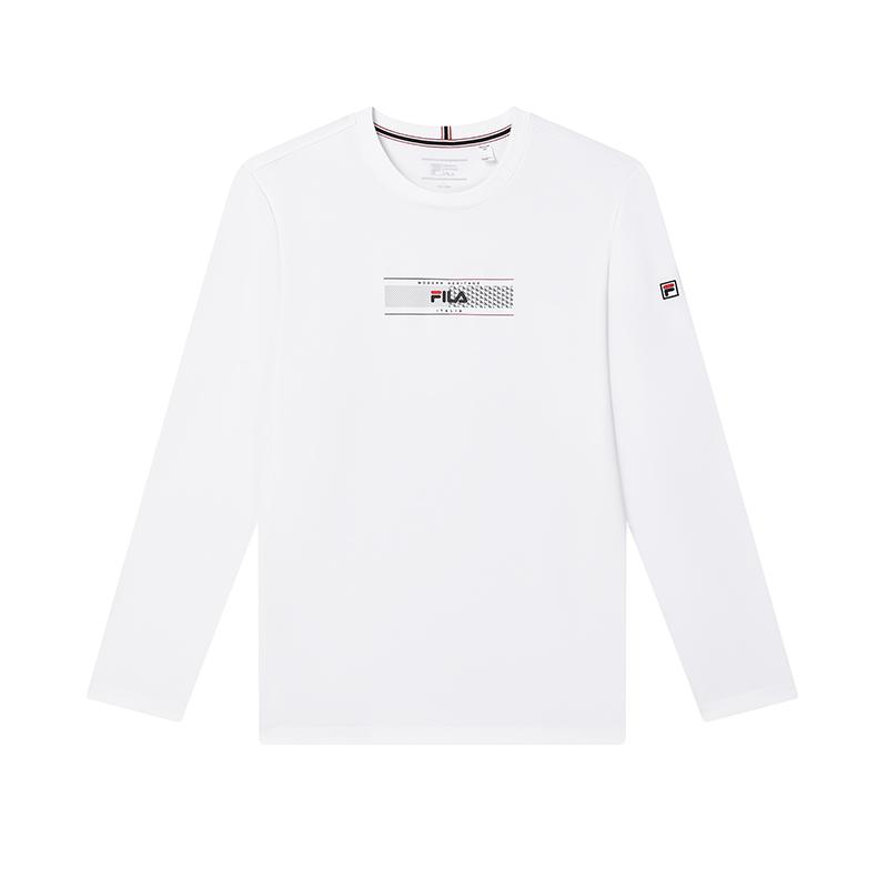 FILA T Shirts Men s Standard White Crew Neck Moderate Straight Fit F11M431202FWT 180/100A/XL