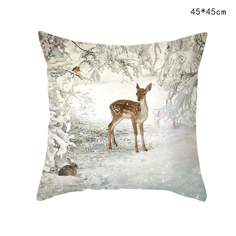 Christmas Themed Pillowcases Car Accessories Office Santa Claus Living Room Sofa Home Pillowcases