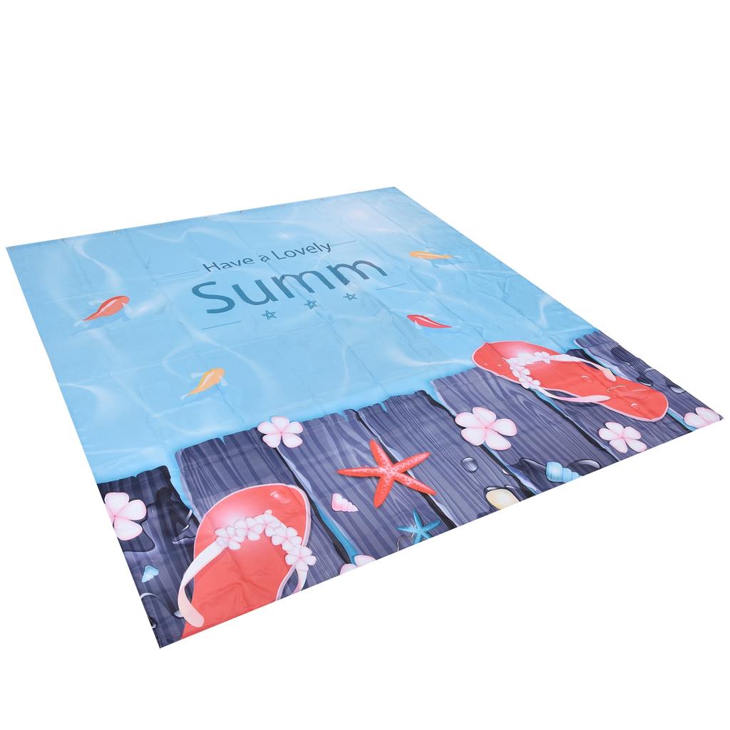 Summer Cool Curtain with Hook Waterproof Shower Curtain for Bathroom Home Bathtub180x200cm