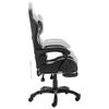Gaming Chair with Footrest Black and Camouflage Pattern Faux Leather