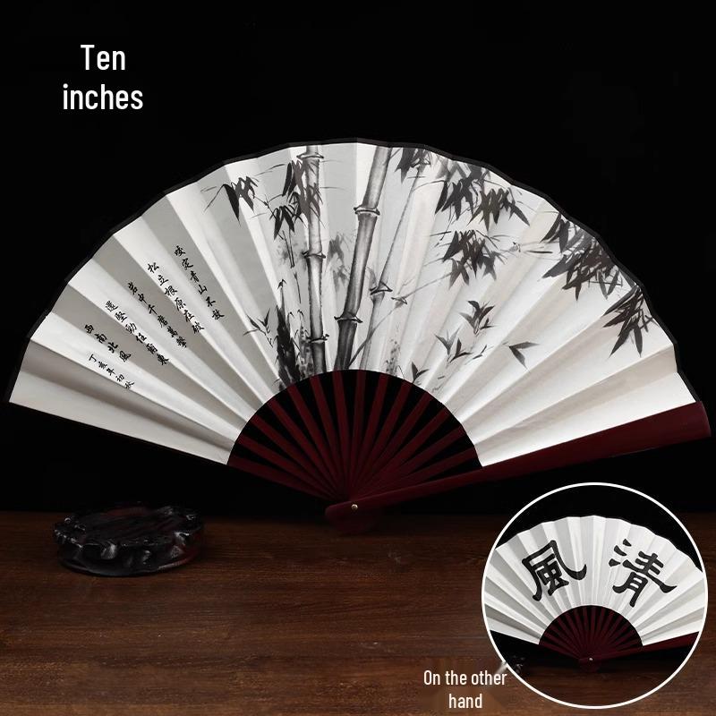 Durable Tear-Resistant Chinese Style Folding Fan - Portable for Summer, Dance, and Student Prizes.