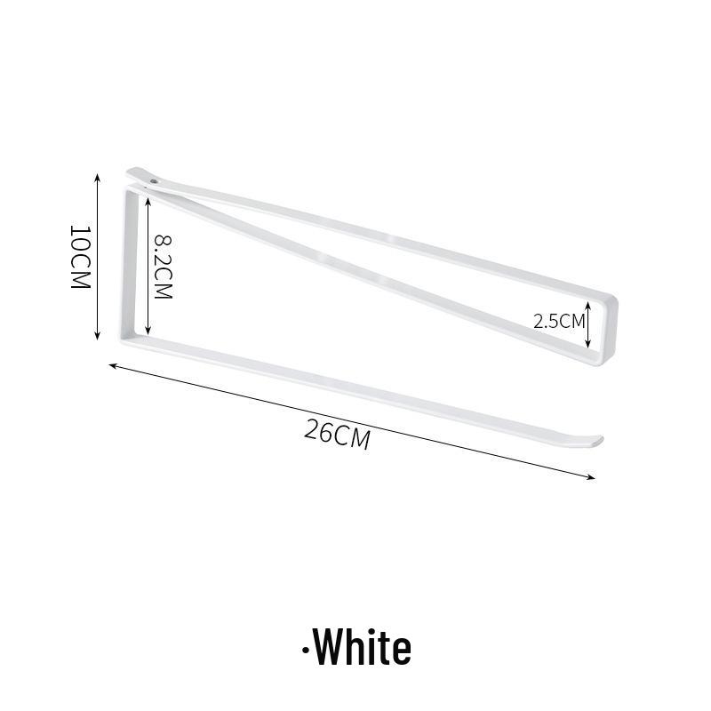 Wall-Mounted Punch-Free Paper Towel Holder and Storage Rack белый
