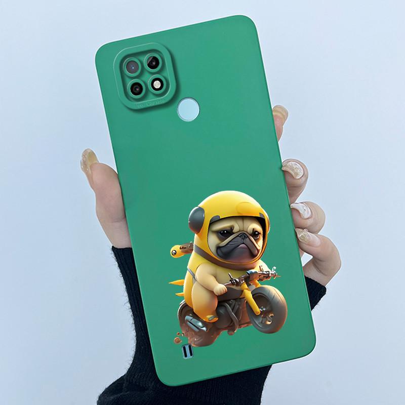 For Realme C21 RMX3201 / C21Y RMX3261 RMX3263 C25Y Phone Case Coque Soft Silicone Sweet Painted Girls Lovely Printed Back Cover