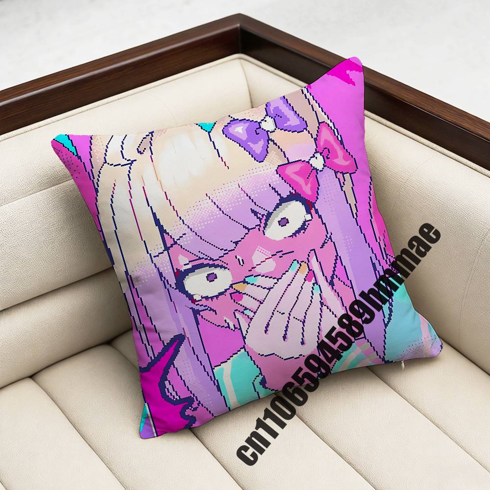 needy streamer overload KAngel Amechan Throw Pillow Case Sham For 30x30cm 45x45cm 50x50cm Square Office Cushion Cover