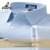 Futing Men's Thermal Fleece-lined Pinstripe Long-Sleeve Shirt