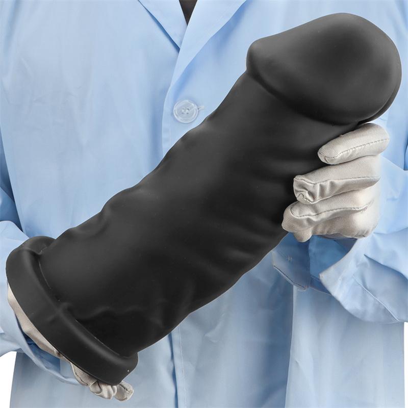 Extra Large Black Mushroom Head Extra Long Thick Simulated Dildo Butt Plug Anus Toy In Back Yard
