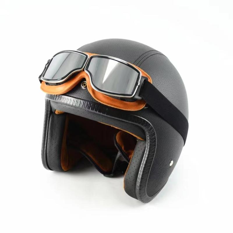 High-Quality Retro Motorcycle Goggles for Bikers with Wide Lens View