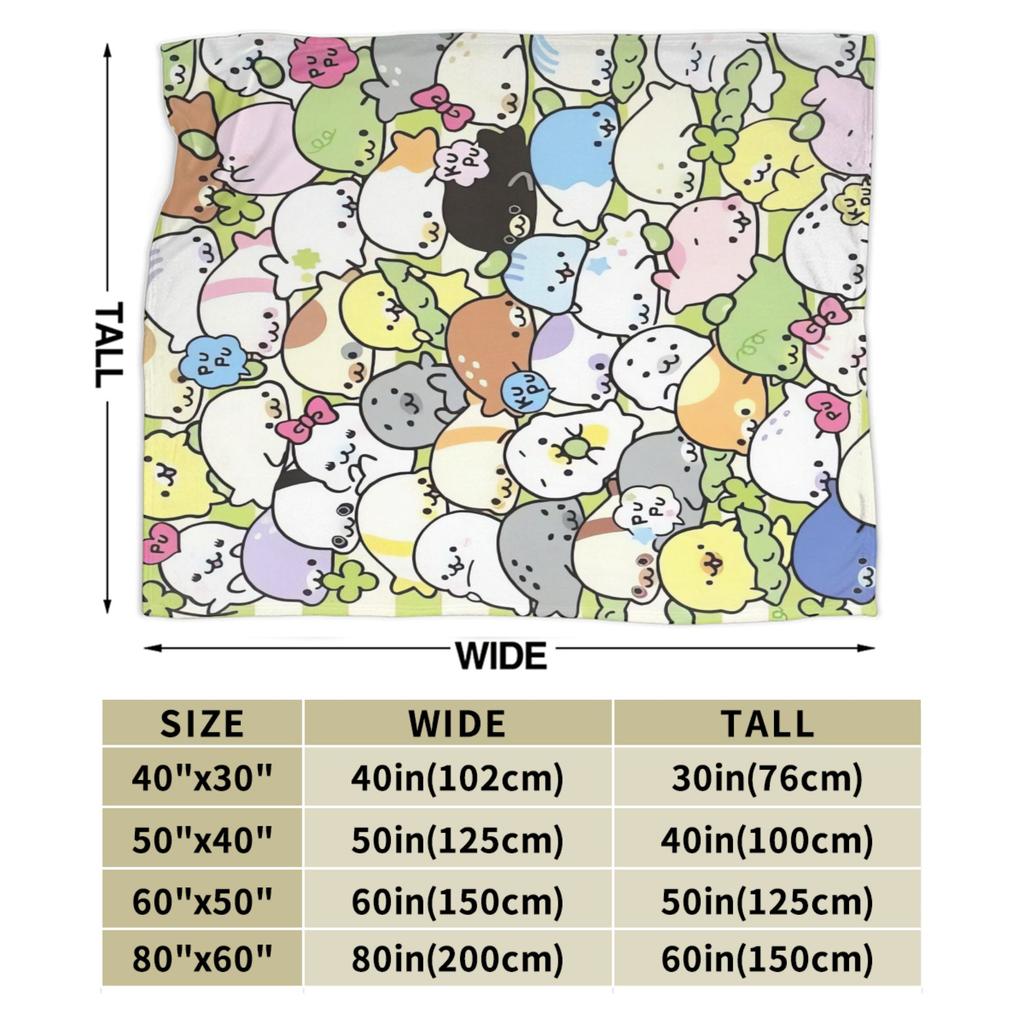 Soft Blanket Airplane Travel Cute M-Mamegoma Seal Anime Throw Blanket Flannel Bedspread For Couch Bed Fashion Sofa Bed Cover