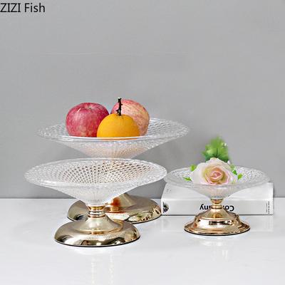 Table à manger Verre Cristal Assiette à fruits Créatif Salon Assiette à bonbons et snacks Décoration de maison, mariage, fête Assiette à fruits dessert