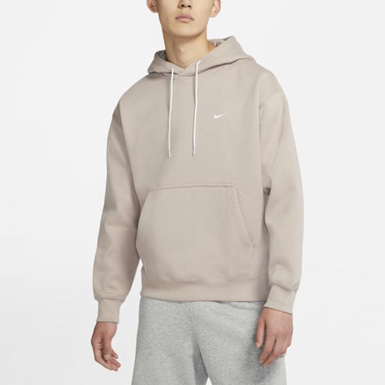 Nike Embroidered Logo Fleece Hoodie Men Tops Malt-Yellow DA0316-245