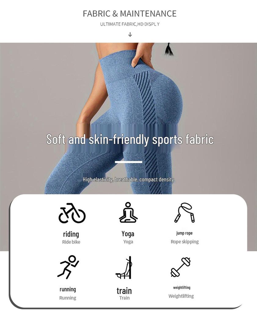 Hohe Taille Bauchkontrolle Yoga-Hose - Atmungsaktive Peach Butt Scrunch Leggings Damen Sportbekleidung