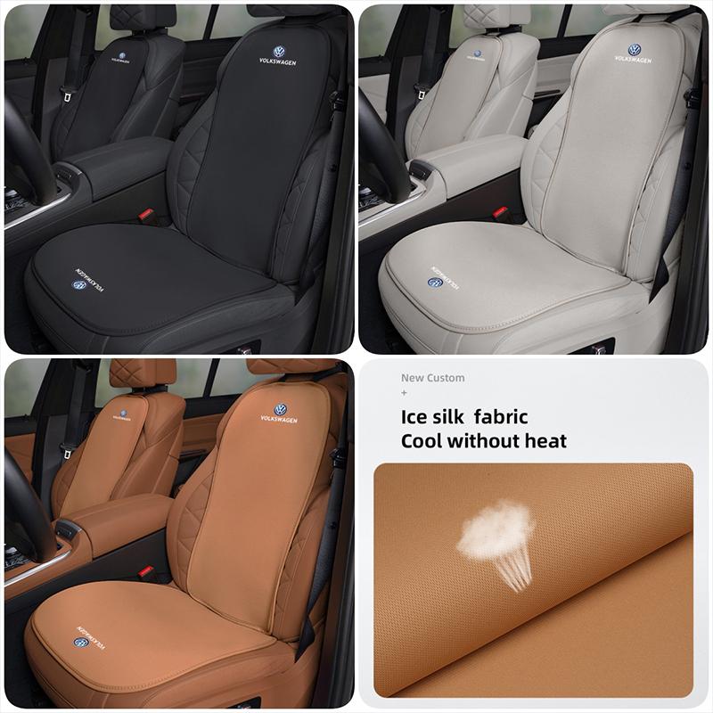 rsq1 Car Seat Cushion Cover Ice Silk Breathable Backrest Soft Mat For VW Golf Polo Tiguan Touran Jetta Passat CC T5 GTI Magotan Caddy