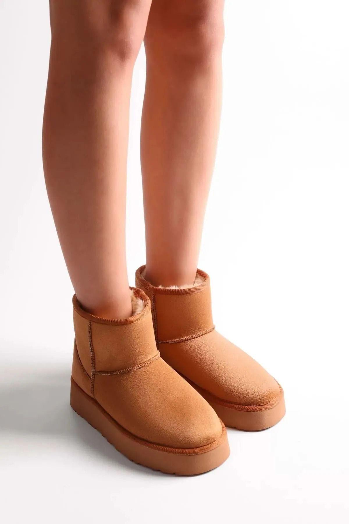 

Women Modern Stylish Fashion Fur Lined Warm Casual Short Boots 37
