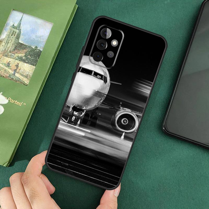 Aircraft Airplane Fly Travel Case For Samsung Galaxy A54 A12 A22 A32 A52 A72 A52S A14 A70 A51 A71 A33 A53 A73 Cover
