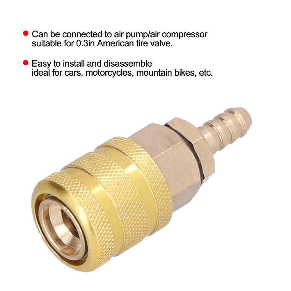 6.5mm Barb Connector Air Pump Chuck Copper Quick Connect Adapter Small Air Tool Line Assembly
