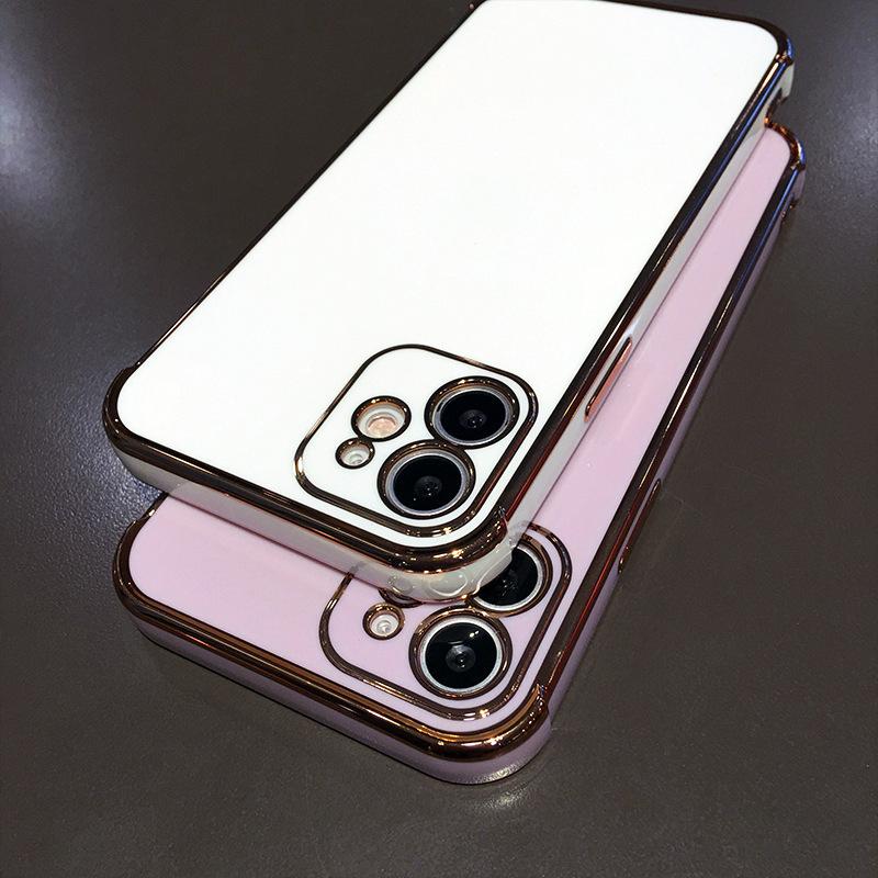 6D Electroplated Candy Color for iPhone17Pro Mobile Phone Case 15 Apple 16 Solid Color Anti-drop Protective Case XSMAX