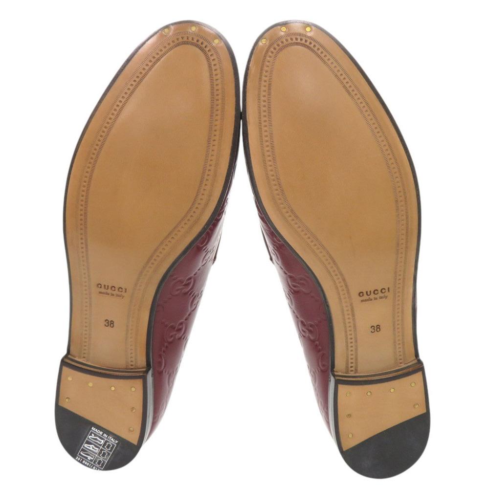 Gebrauchte AUTHENTISCHE GUCCI 786016 Loafer Jordaan Horsbit Guccissima Lederschuhe Bordeaux
