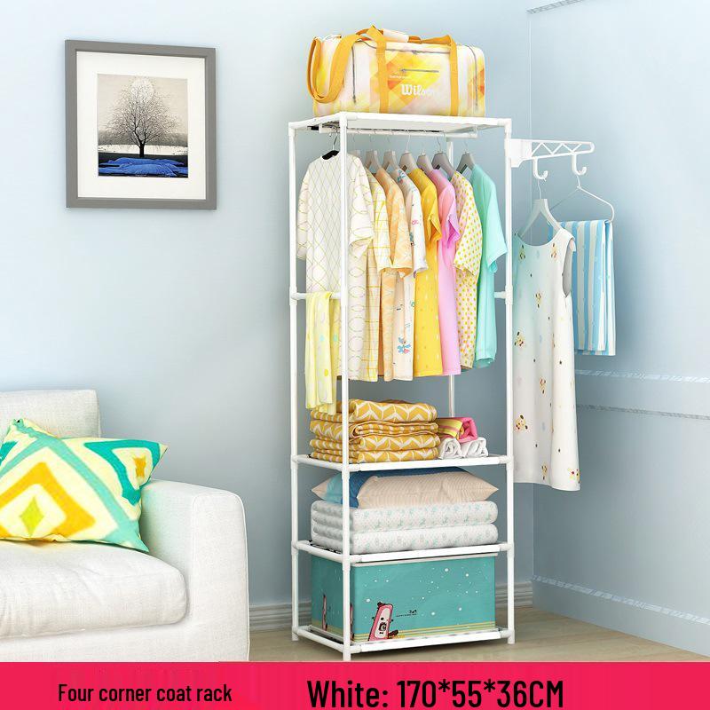 Multifunctional Metal Coat Rack - Bold Floor-Standing Design for Bedroom Use
