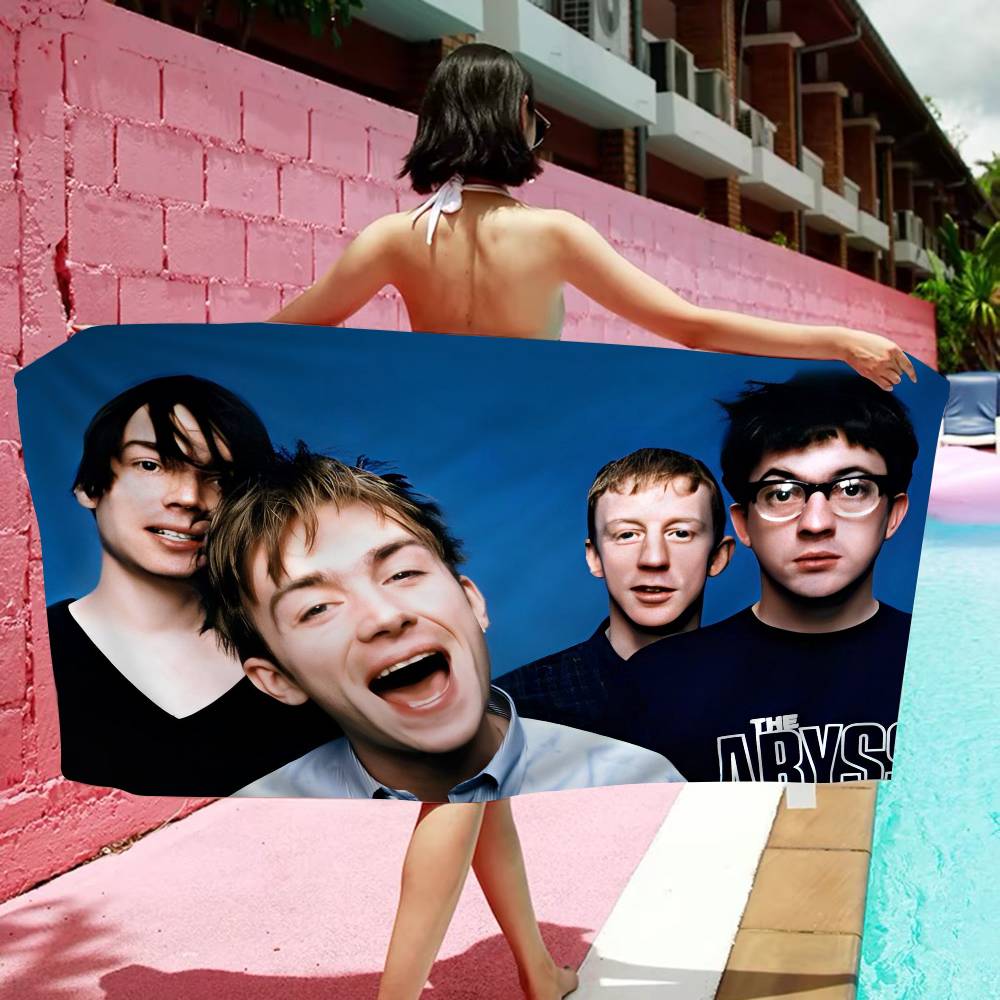 Pop Band Blur Microfiber Blanket Quick Drying Beach Towels Oversized Printing Super Absorbent Pool Towel Blanket