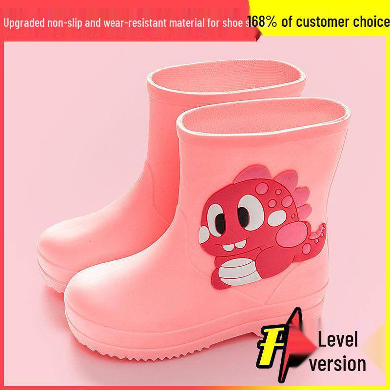 Cartoon Baby Non-Slip Waterproof Rubber Rain Boots - Cute Toddler Shoes