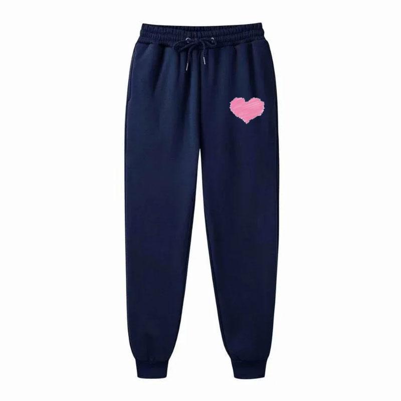 2025 Damen Herzdruck Sweatpants Täglich Lässig Outdoor Mode Einfache Sport Jogginghose Freizeit Fitness Jogginghose Fleecehose