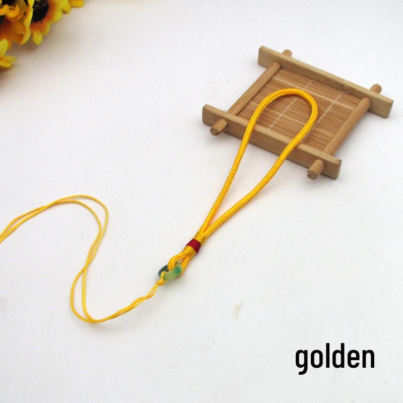 Imitation Jade Circle Handle Beaded Rope