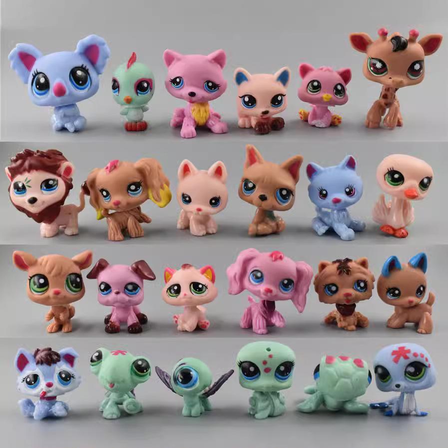 Ensemble de Figurines d'Animaux Miniature Littlest - 24 Ornements d'Animaux de Compagnie