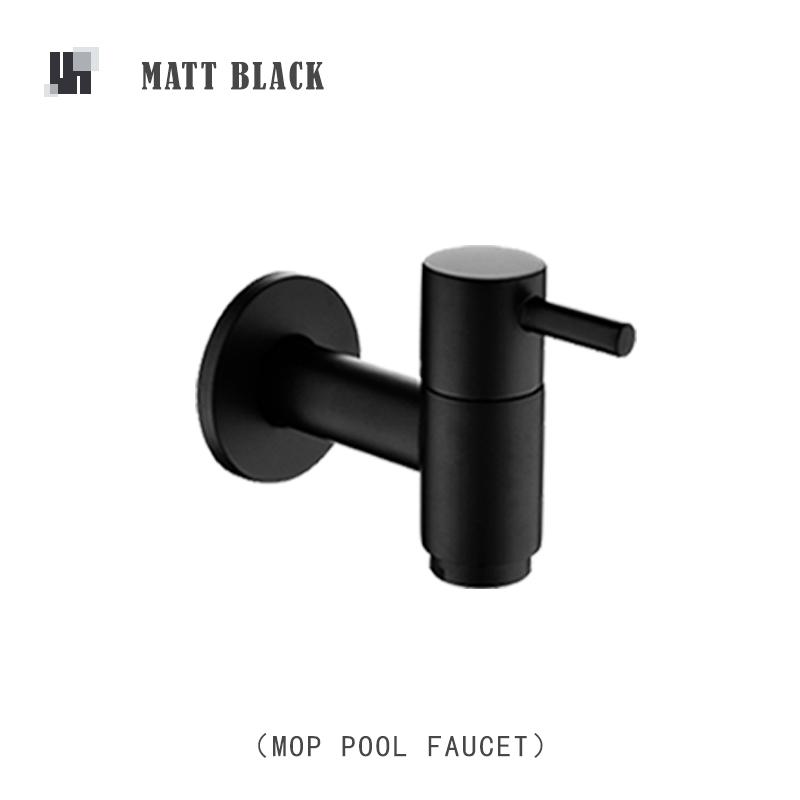 Czarny Złoty Ścienny Mały Kran Dekoracyjny Kran Ogrodowy Kran do Mopa Pralki Kran Wodny Umywalkowy Kranik Chromowany